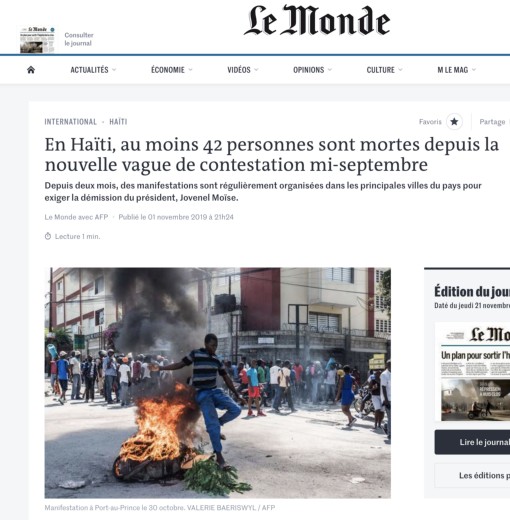 Le Monde.fr, 1er novembre 2019