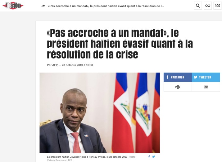 Libération, 23 octobre 2019
